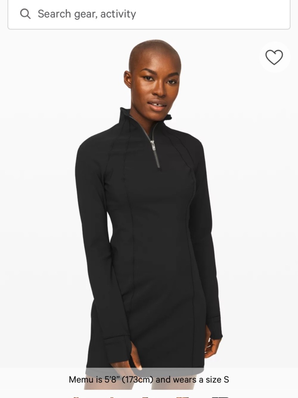 Lululemon Long-Sleeve Half-Zip Active Dress